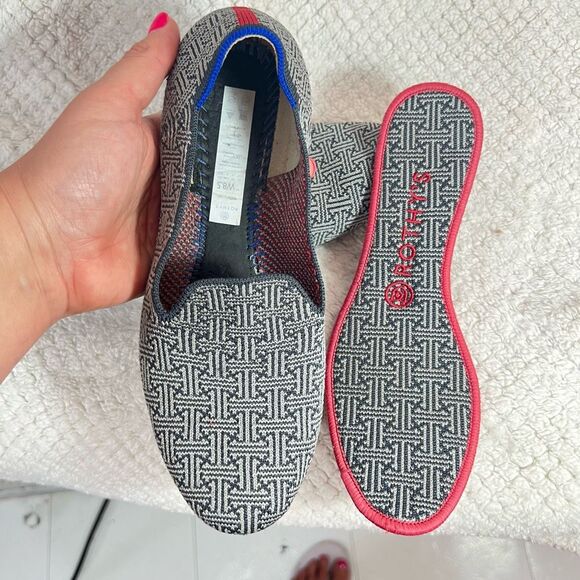 Rothy’s women’s charcoal grid round toe loafer size 8.5 - Picture 10 of 12